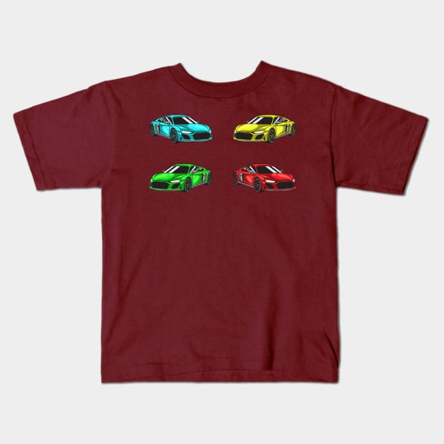 Germany Car R8 X4 Kids T-Shirt by Car_Designer